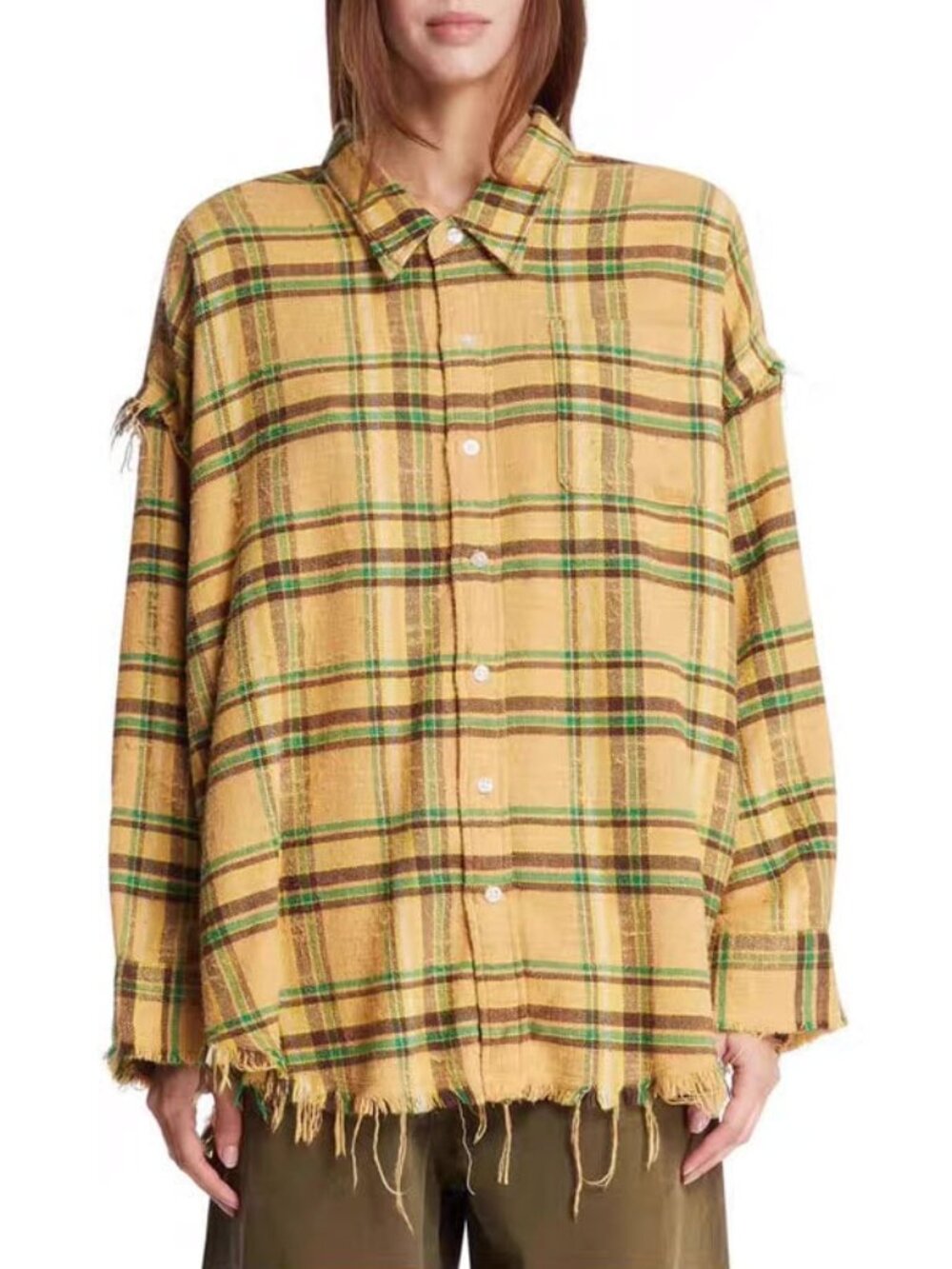 R13 NWOT Shredded Seam Drop Neck Shirt M